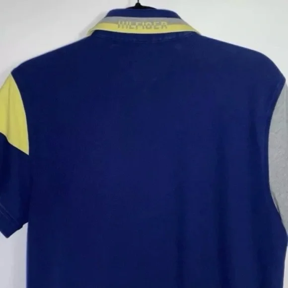 Tommy Hilfiger Men's Short Sleeve Colorblock Knit Polo Hilfiger Collar Size M - Picture 10 of 12